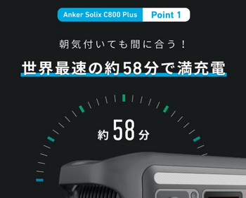 Anker Solix C800 Plus Portable Power Stationイメージ2